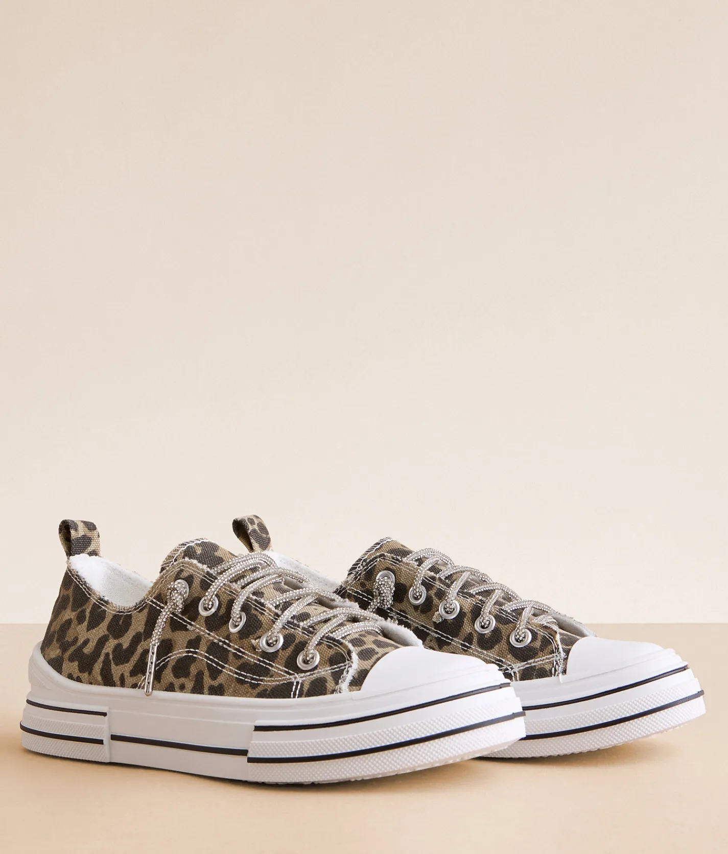 Shoes | Very G Aman Rhinestone Sneaker Tan Leopard