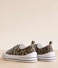 Shoes | Very G Aman Rhinestone Sneaker Tan Leopard