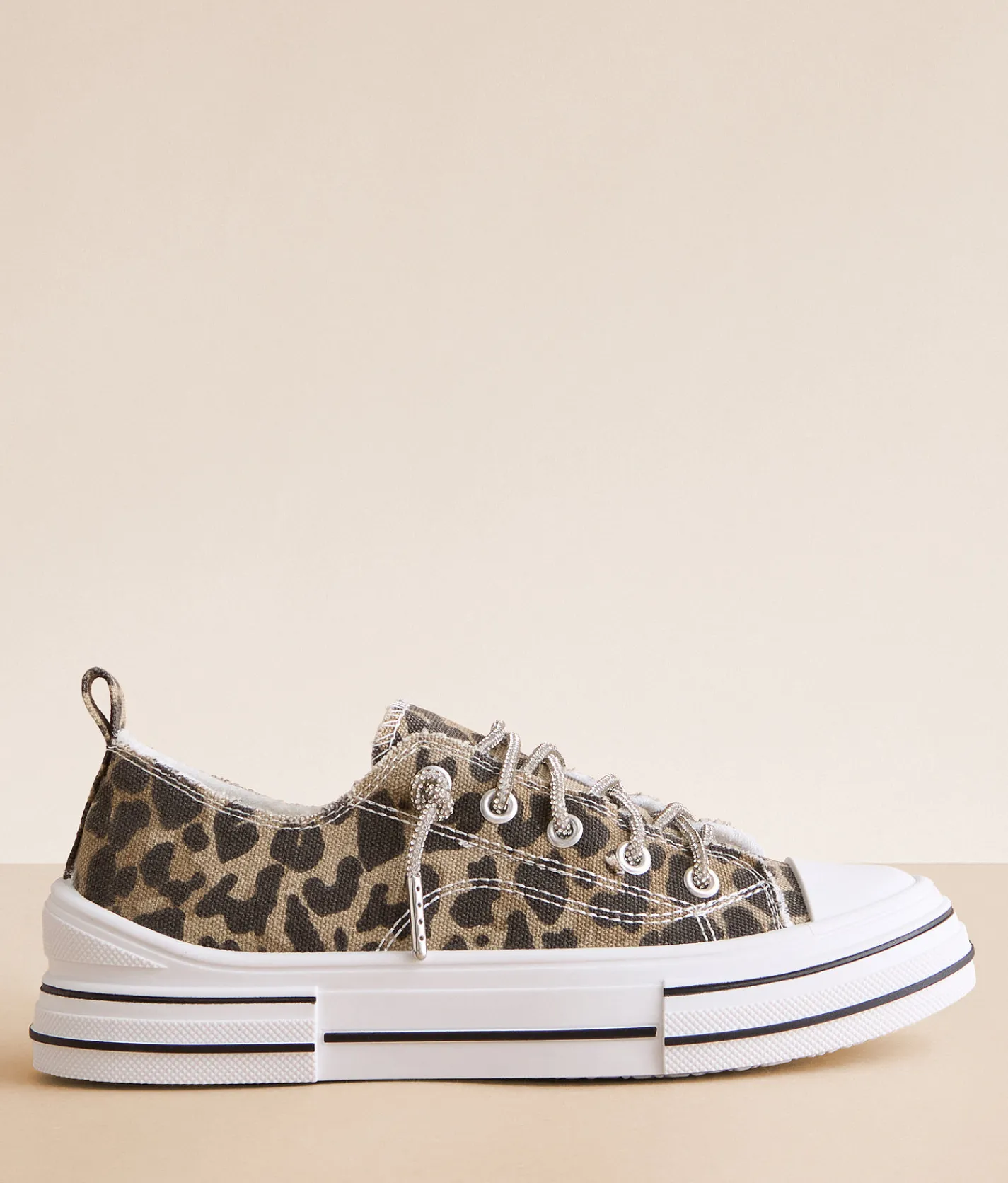 Shoes | Very G Aman Rhinestone Sneaker Tan Leopard