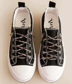 Very G Aman Rhinestone Sneaker Black Hot