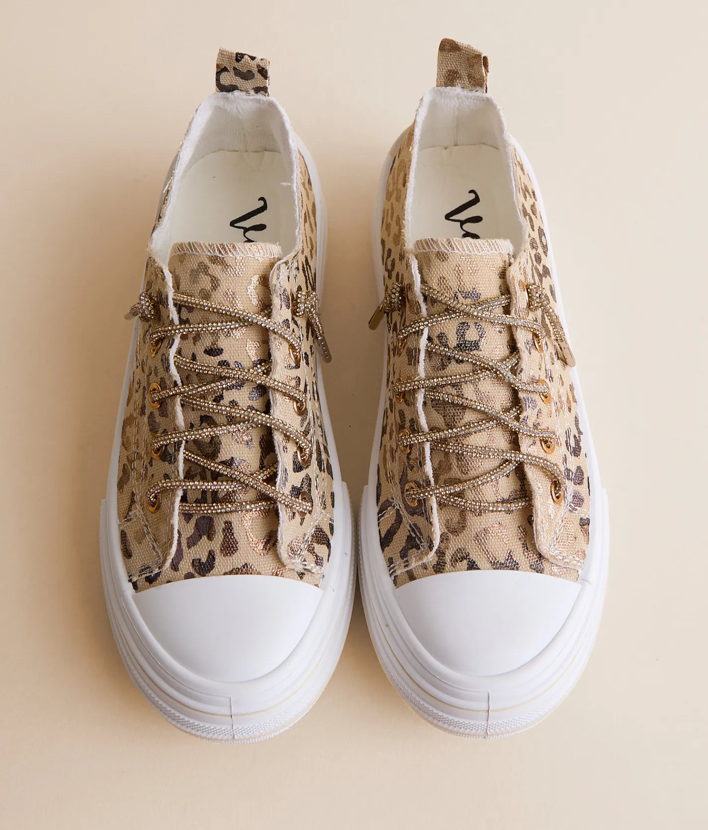 Very G Aman Rhinestone Sneaker Natural