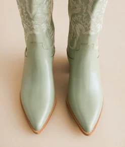 Oasis Society Amaya Embroidered Western Boot Coffee Hot