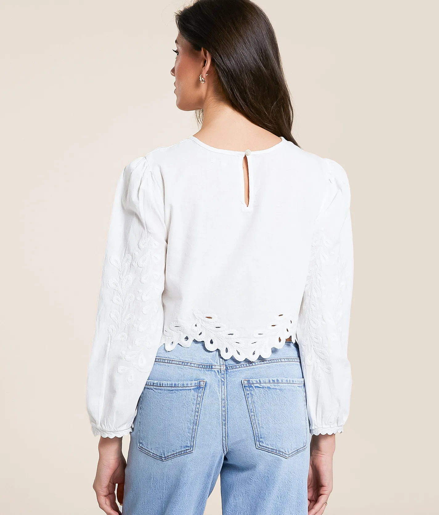 Z Supply Ambroise Cropped Top White Hot