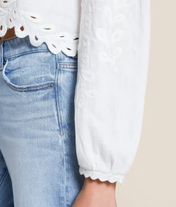 Z Supply Ambroise Cropped Top White Hot