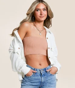 Tops | Free People Amelia Bandeau Pomegranate