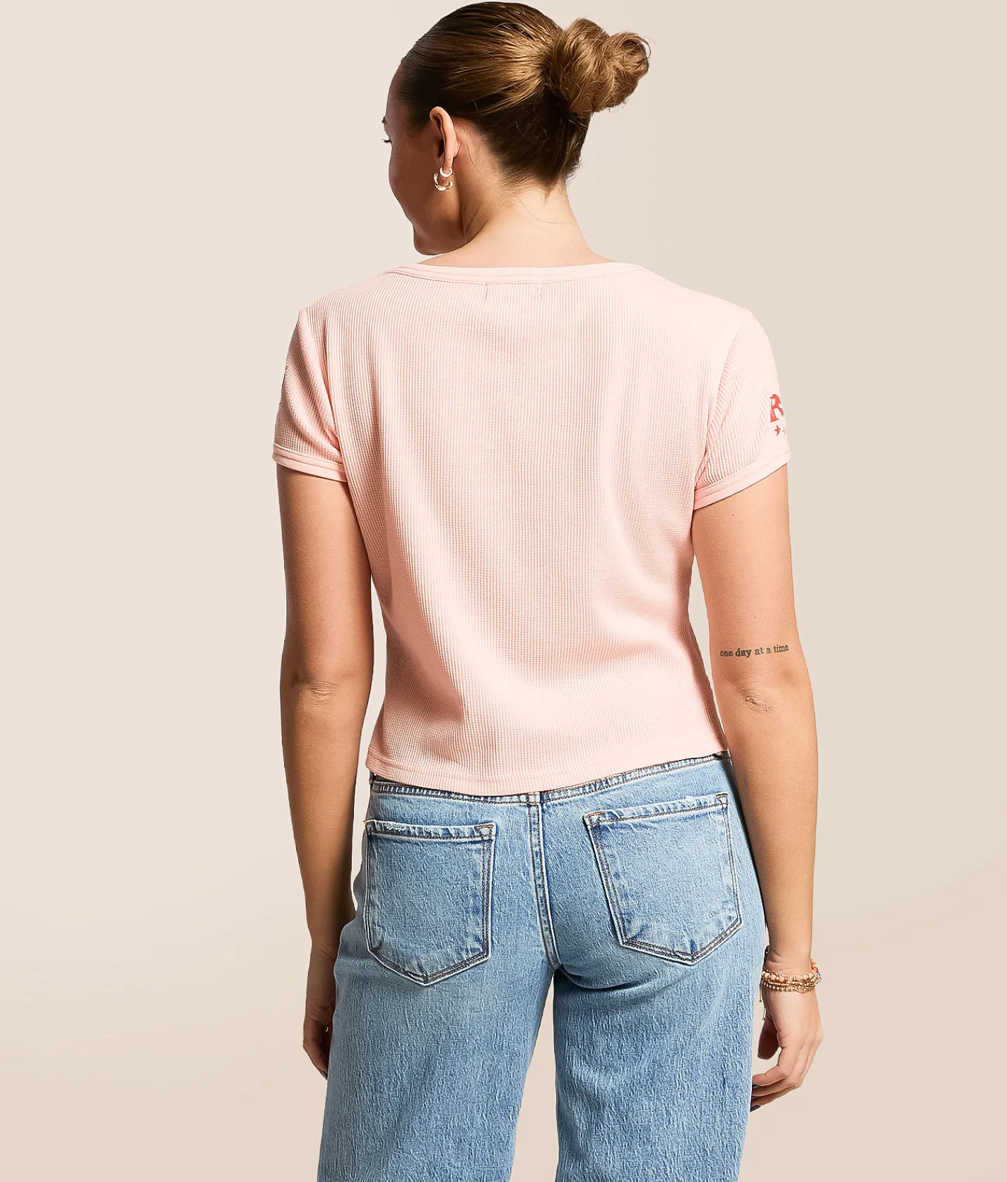 Tops | Rock Revival Americana Cropped Thermal Pink