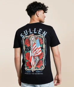 Sullen American Beauty T-Shirt Jet Black Clearance
