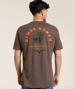 Graphic T-Shirts | Kimes Ranch American Bison T-Shirt Dark Chocolate