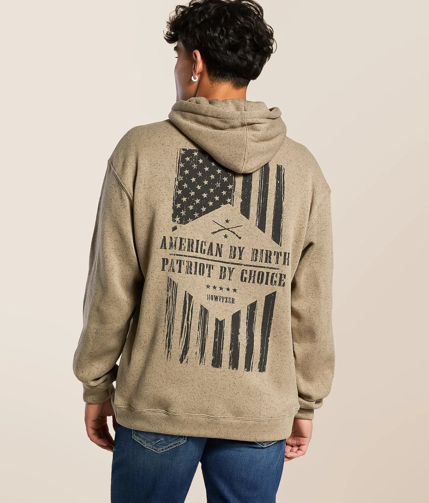 Tops | Howitzer American By Birth Hooded Sweatshirt Fallen Rock