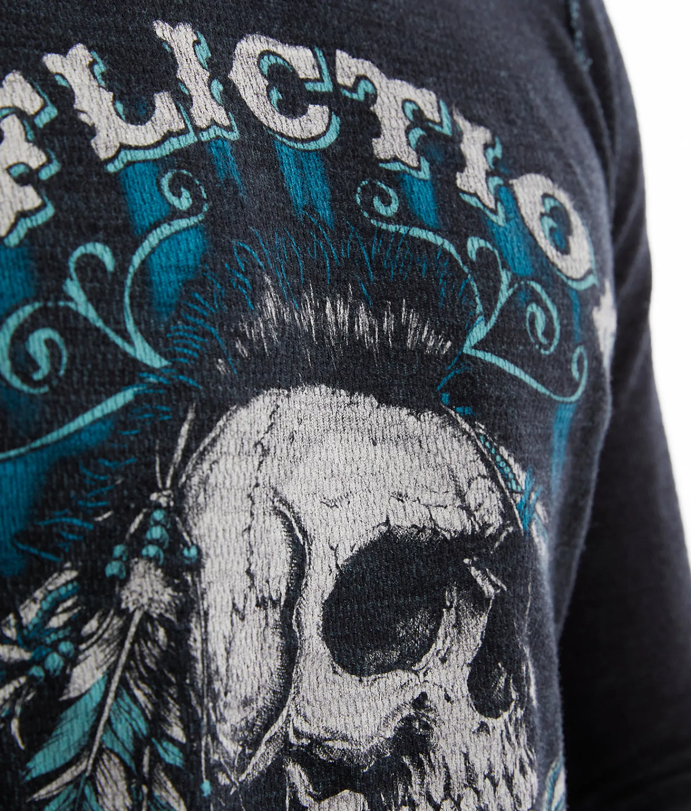 Graphic T-Shirts | Affliction American Customs Iron Pledge Reversible T-Shirt Brittany Blue Black