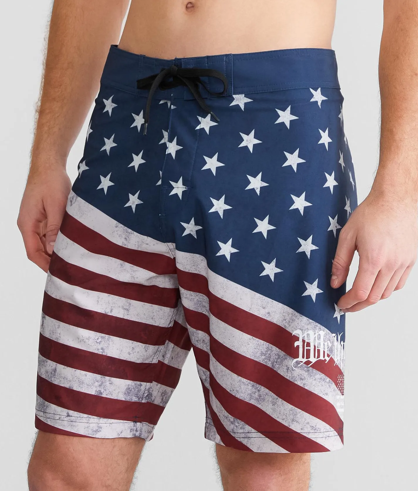 Howitzer American Flag Stretch Boardshort White Multi Hot
