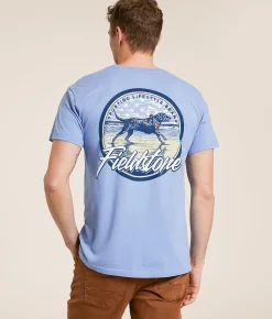 Fieldstone American Lab T-Shirt Washed Denim Sale