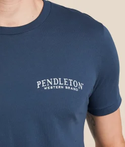 Graphic T-Shirts | Pendleton American Skull T-Shirt Vintage Navy