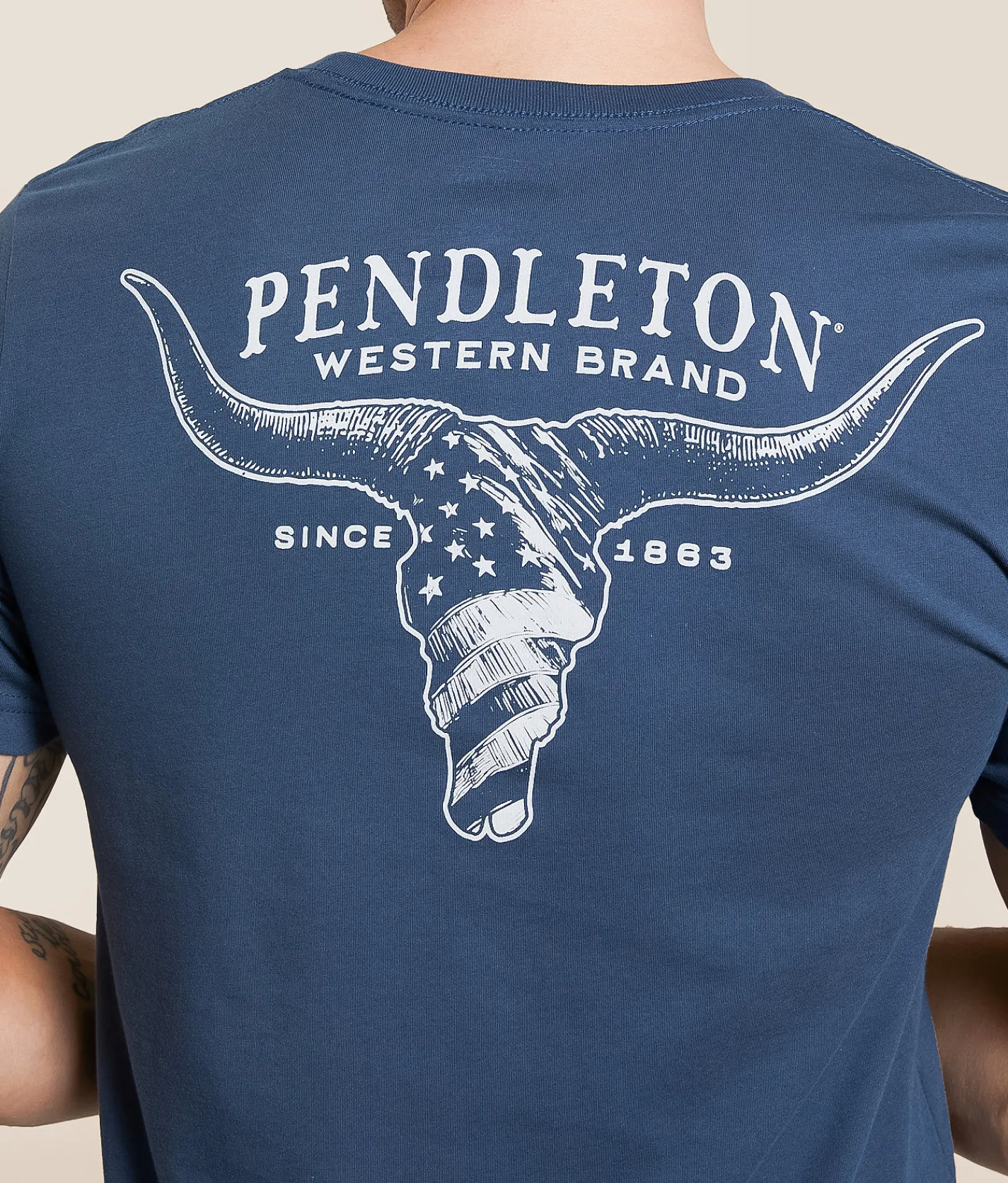 Graphic T-Shirts | Pendleton American Skull T-Shirt Vintage Navy