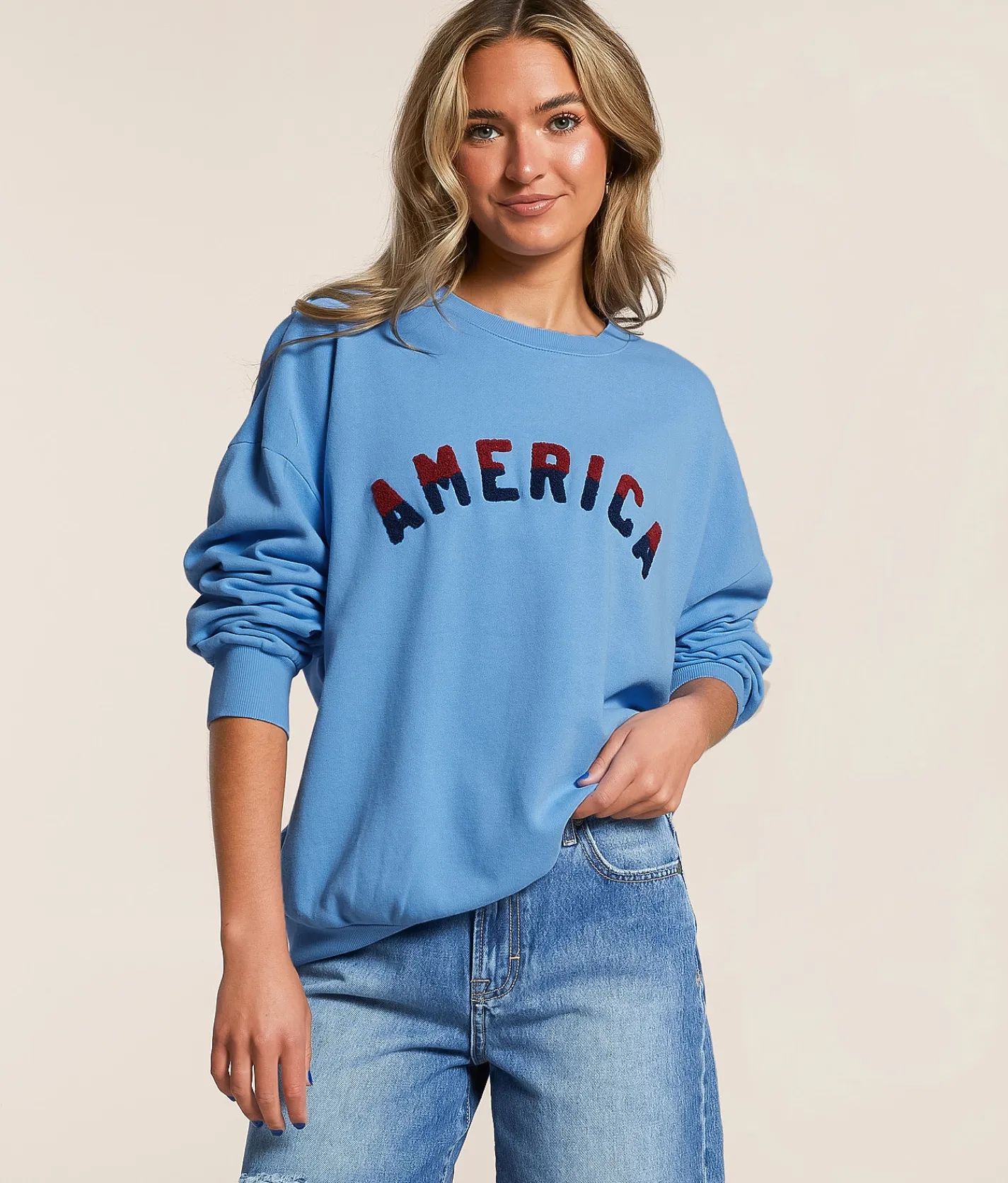 Z Supply American Sunday Oversized Pullover Surf Blue Best