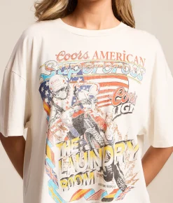 Tops | The Laundry Room American Super Cross Coors Light T-Shirt Bone