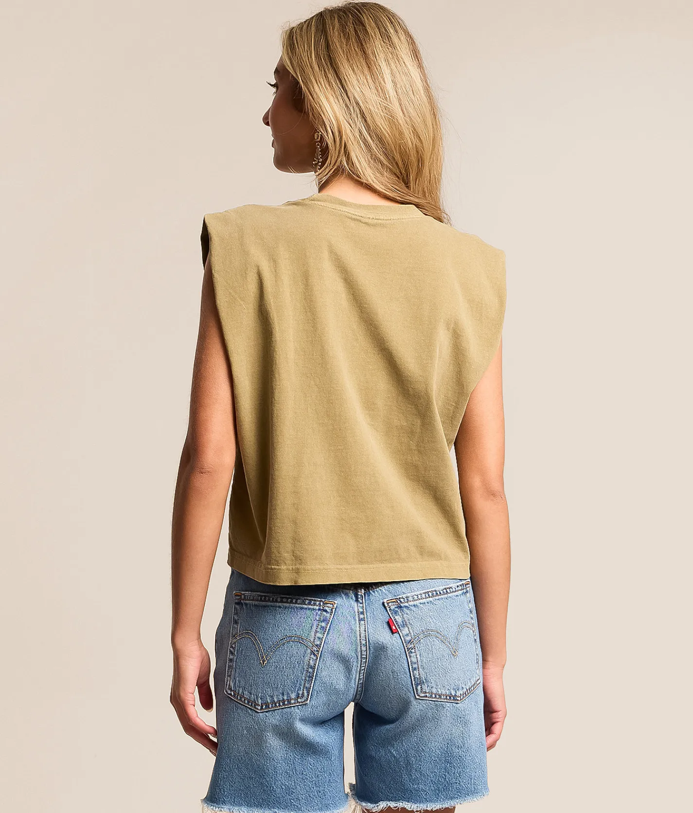 Rodeo Quincy American Tradition Tank Top Olive Green New