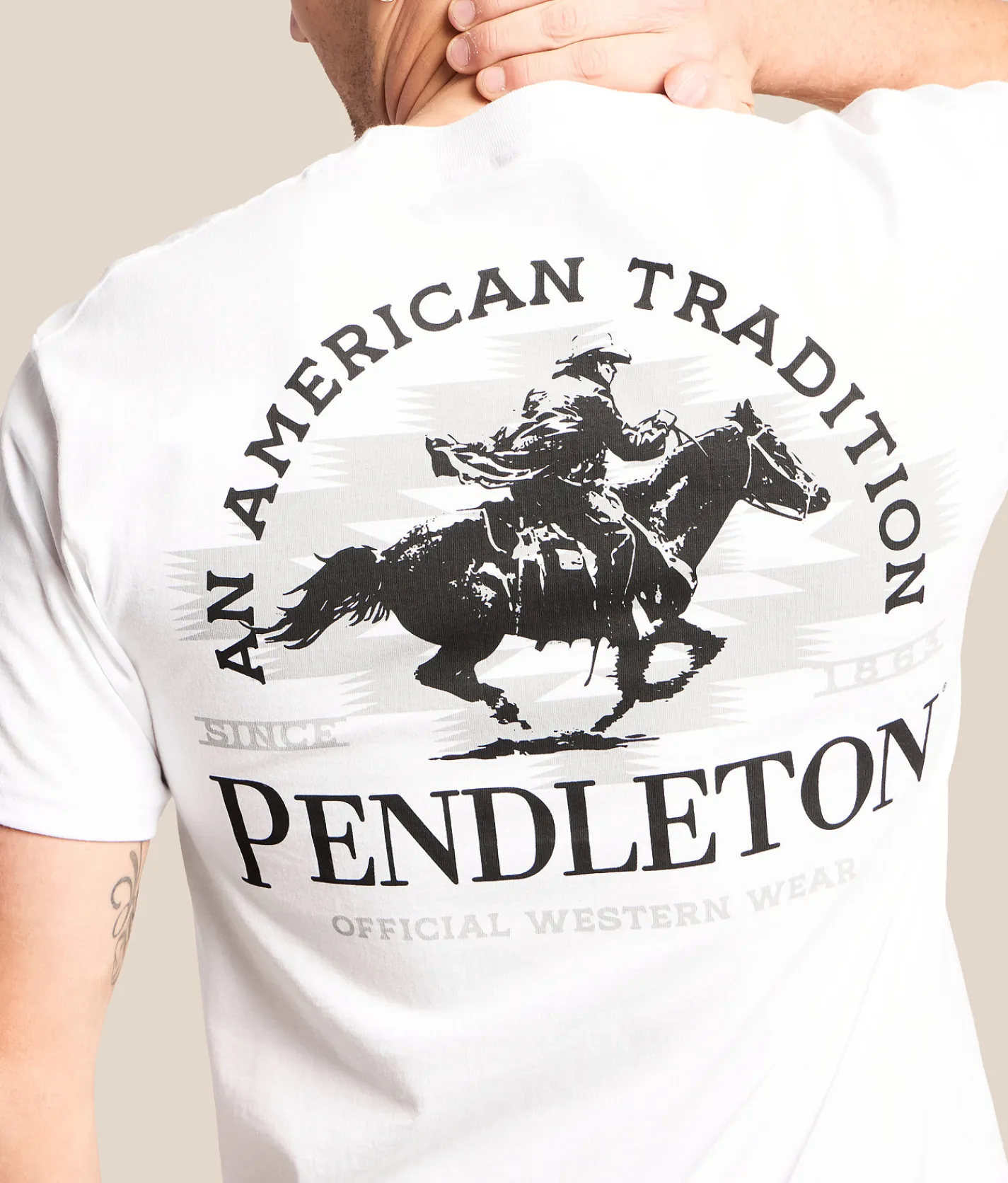 Pendleton American Tradition T-Shirt Vintage White Clearance