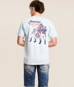 Graphic T-Shirts | Old Row American 250 T-Shirt Chambray