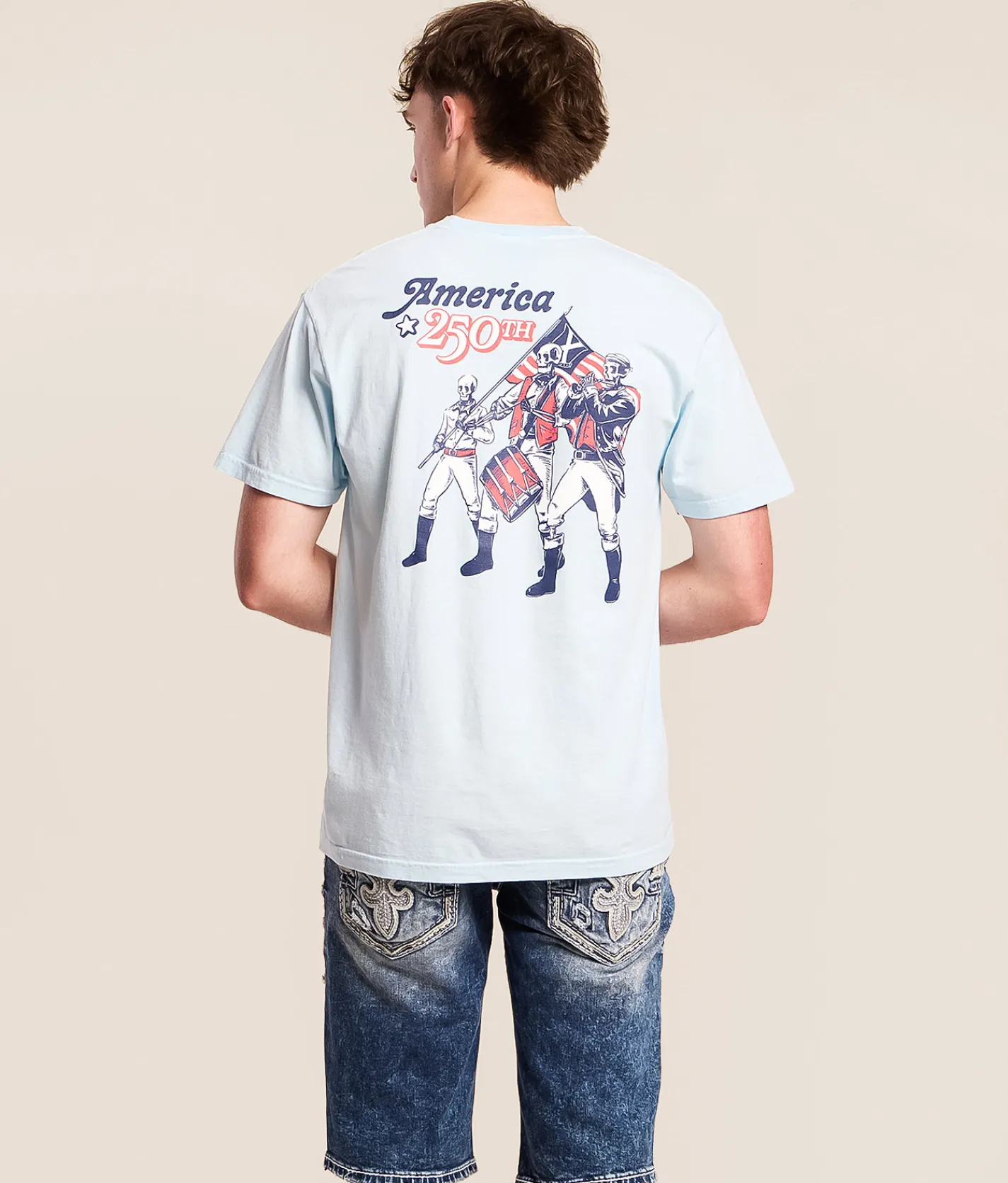 Old Row American 250 T-Shirt Chambray Clearance