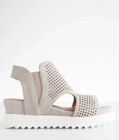 Very G Amy Flatform Sandal Light Grey Hot