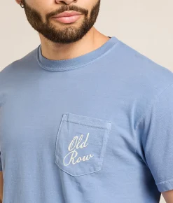 Tops|Graphic T-Shirts | Old Row An American Tailgate T-Shirt Washed Denim