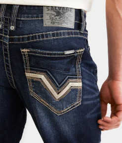 Salvage Anarchy Straight Stretch Jean Omega Sand Tiger Hot