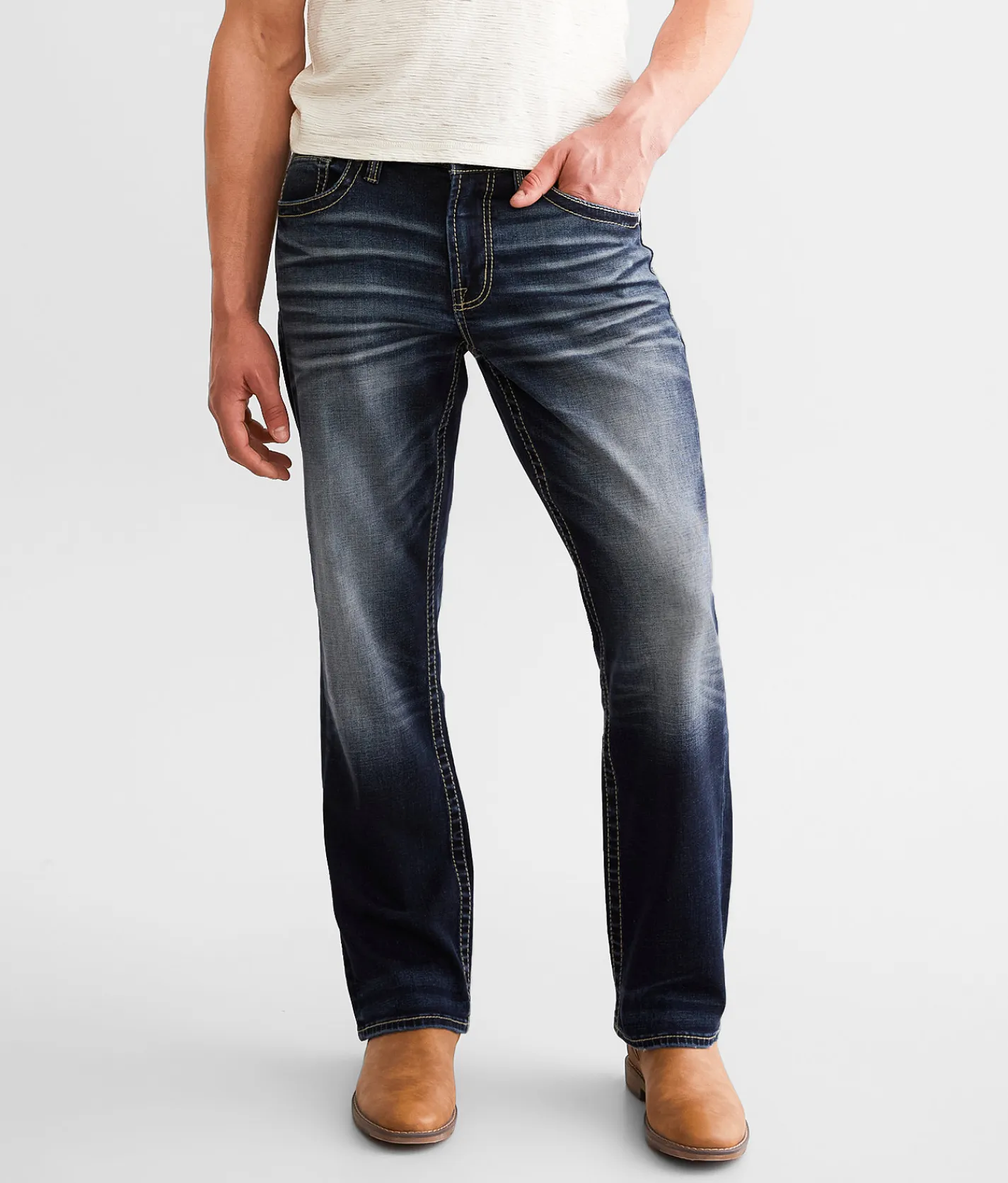 Salvage Anarchy Straight Stretch Jean Omega Sand Tiger Hot