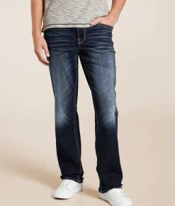 Salvage Anarchy Straight Stretch Jean Crimson Cascade New