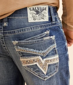 Sale Jeans|Bottoms | Salvage Anarchy Straight Stretch Jean Titanoboa