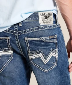 Salvage Anarchy Straight Stretch Jean Wanderlust Ale Discount