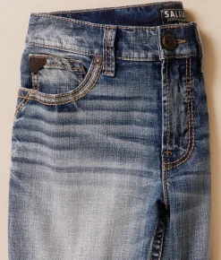 Salvage Anarchy Straight Stretch Jean Glacier Bay Discount