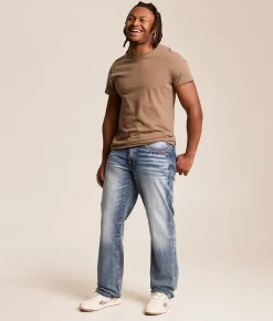 Salvage Anarchy Straight Stretch Jean Glacier Bay Discount