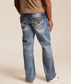 Salvage Anarchy Straight Stretch Jean Glacier Bay Discount