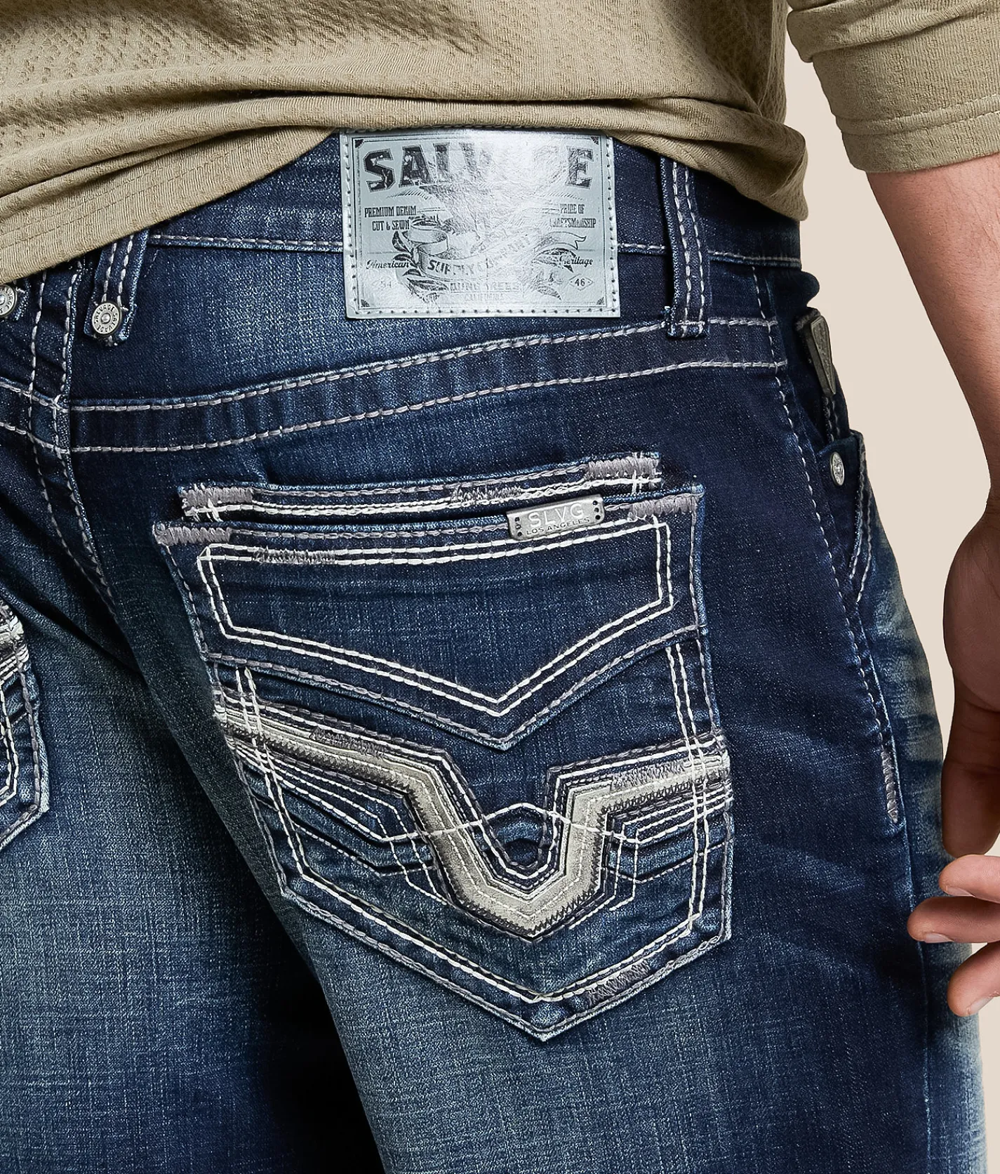 Salvage Anarchy Straight Stretch Jean Mystic Brew Discount
