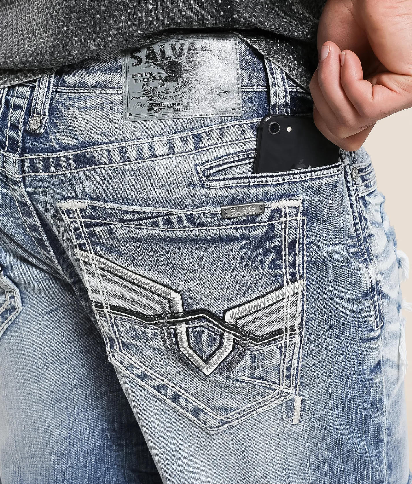 Bottoms|Jeans | Salvage Anarchy Straight Stretch Jean Pineapple Paradise