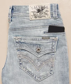 Salvage Anarchy Straight Stretch Jean Grand Canyon Discount