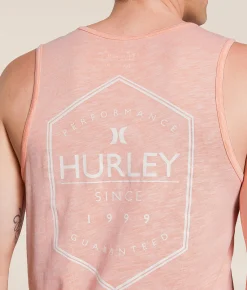 Tops | Hurley Anarco Tank Top White Total Orange