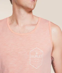 Tops | Hurley Anarco Tank Top White Total Orange