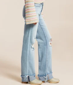 BKE Andi Classic Straight Stretch Cuffed Jean Avery 2 Discount