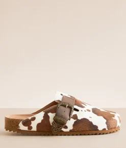 Shoes | Very G Andi Cow Print Mule Tan