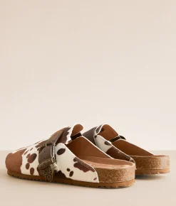 Shoes | Very G Andi Cow Print Mule Tan