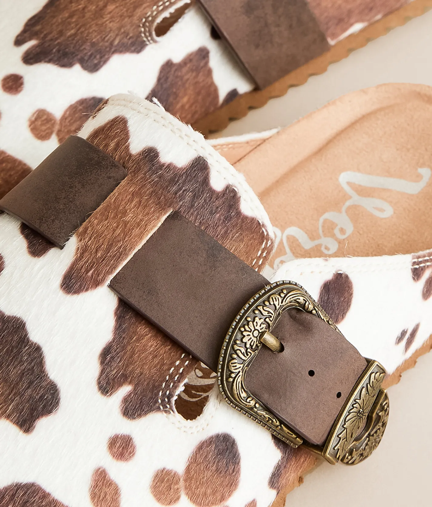 Shoes | Very G Andi Cow Print Mule Tan