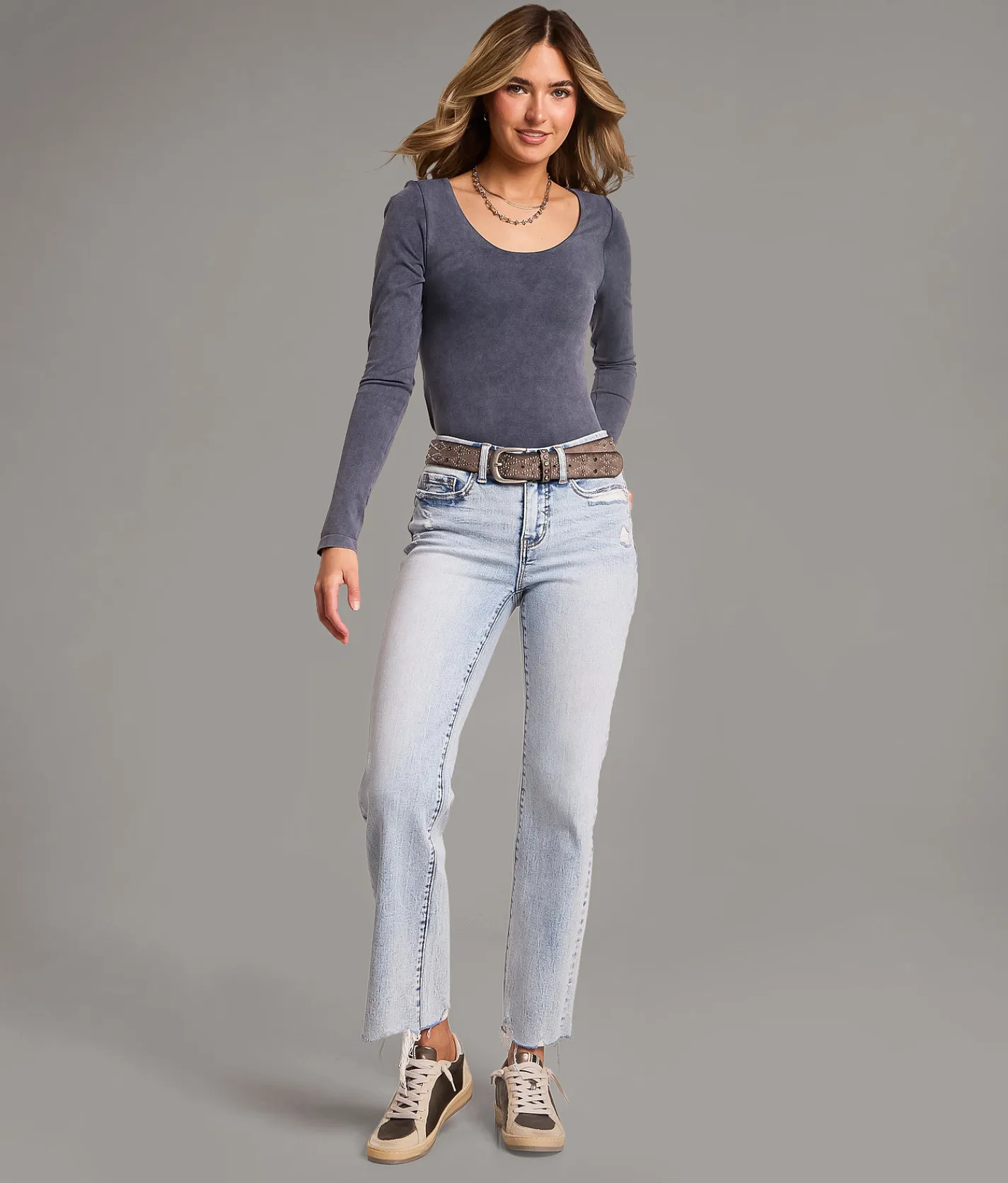 BKE Andi Cropped Straight Stretch Jean Senger 3 Outlet