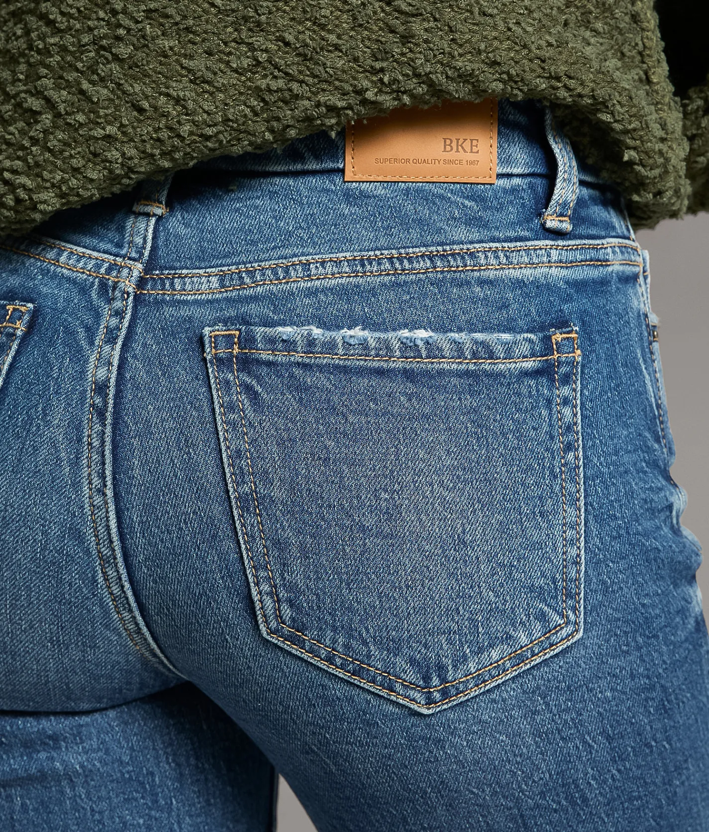 BKE Andi Cropped Straight Stretch Cuffed Jean Pacheco Best