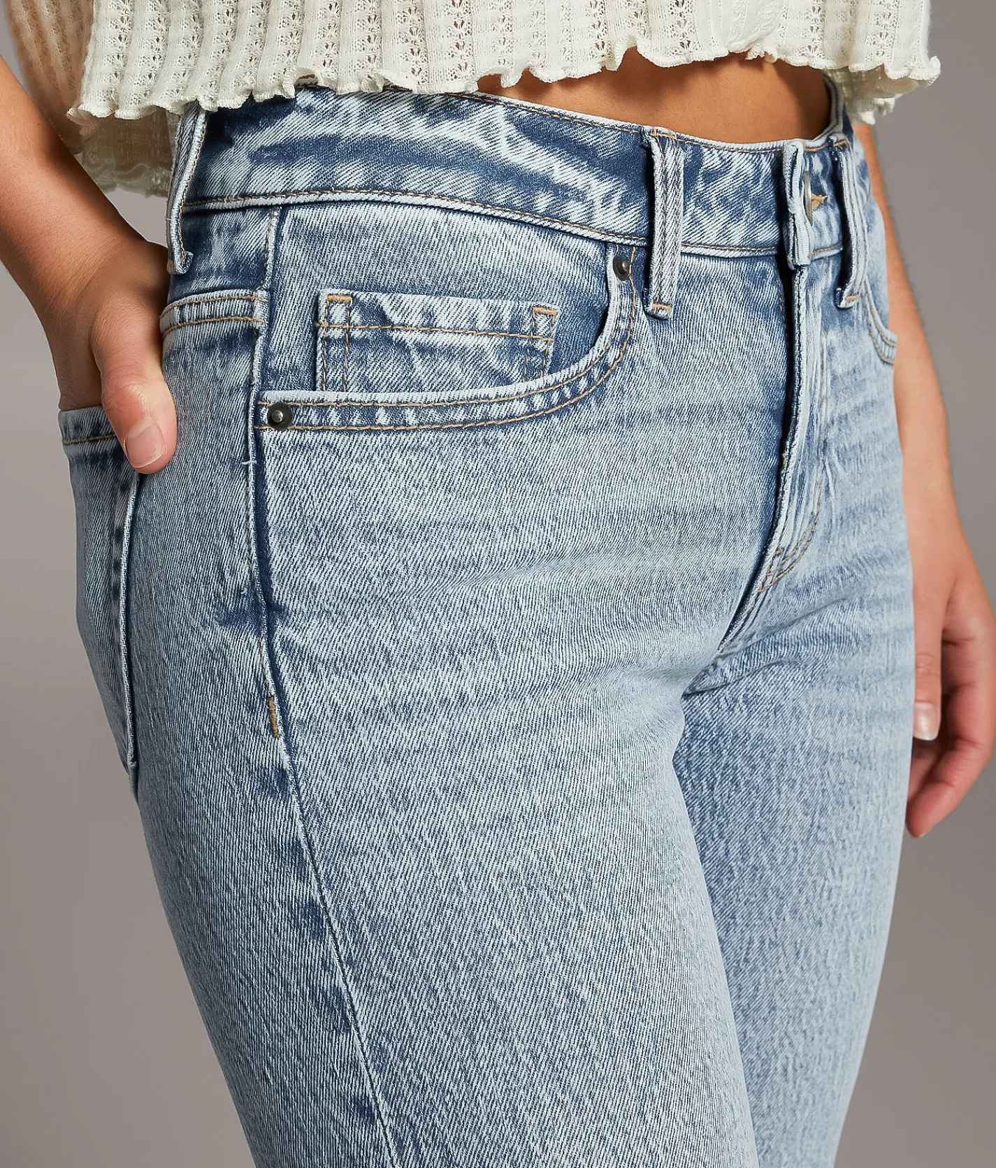 BKE Andi Cropped Straight Stretch Jean Winter Best