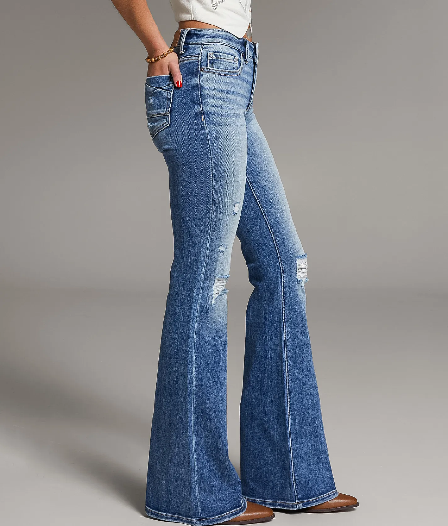Jeans|Bke Jeans | BKE Andi Flare Stretch Jean Cutler