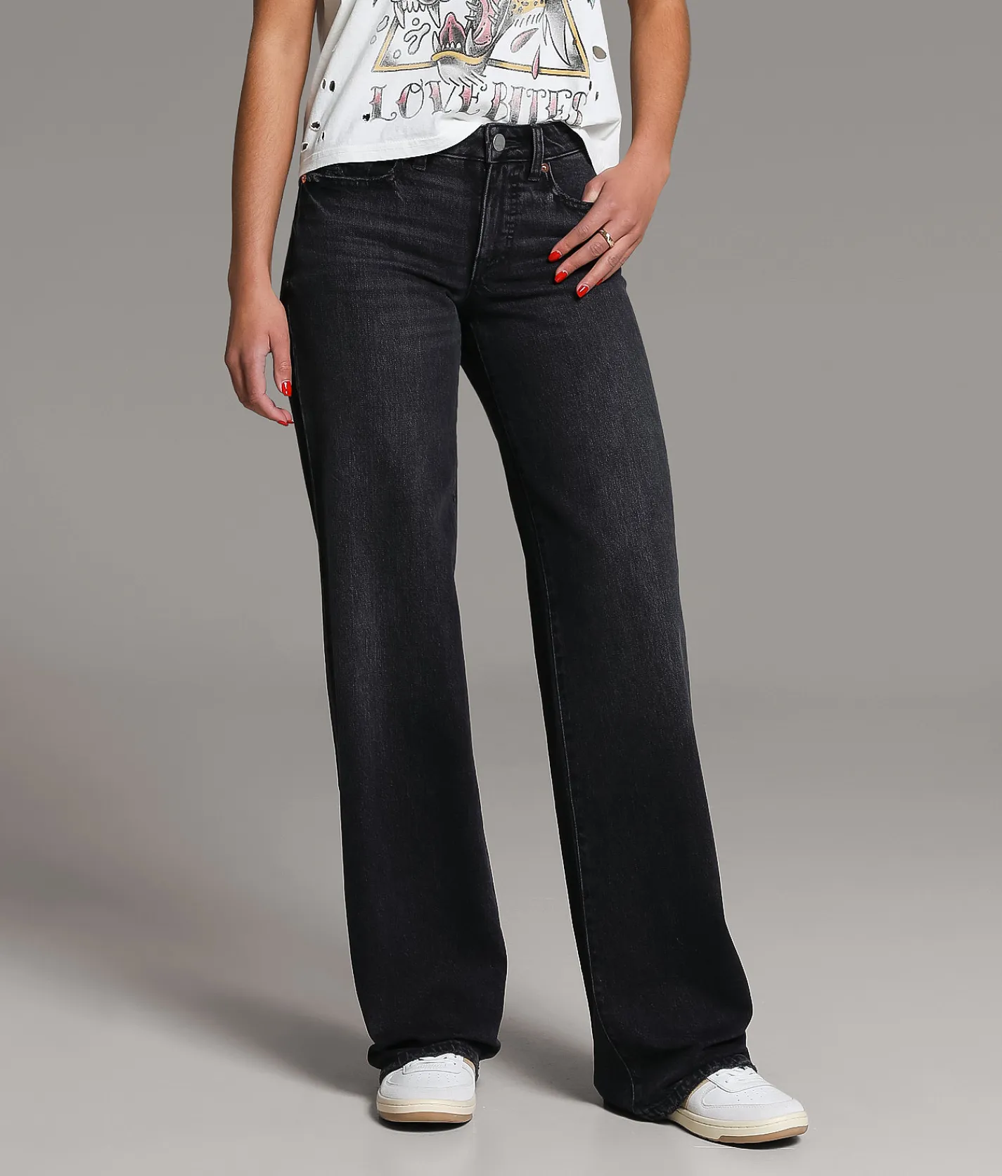 Jeans|Bke Jeans | BKE Andi Wide Leg Stretch Jean Washed Black