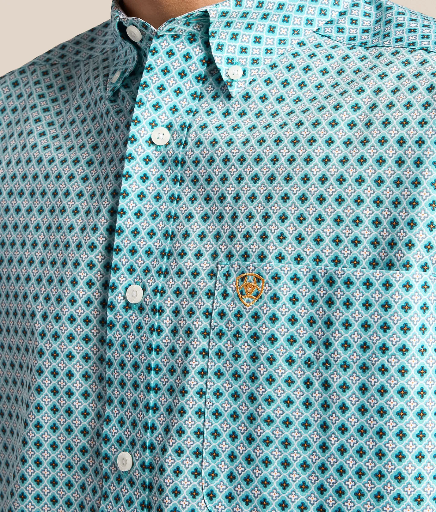 Ariat Andy Classic Western Shirt Angel Blue Geo Clearance