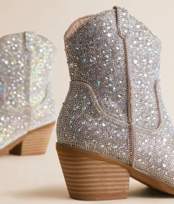 Shoes | Mi.iM Angel Glitz Western Boot Silver